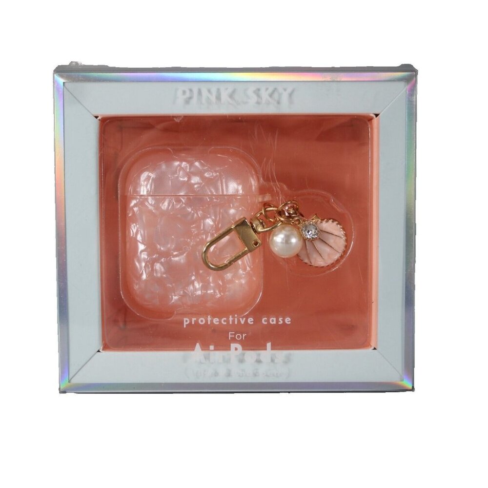 Pink Sky Light Pink Clear 1st & 2nd Generation Airpods Protective Case